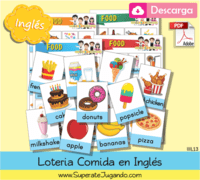 loteria comida en ingles - aprender ingles