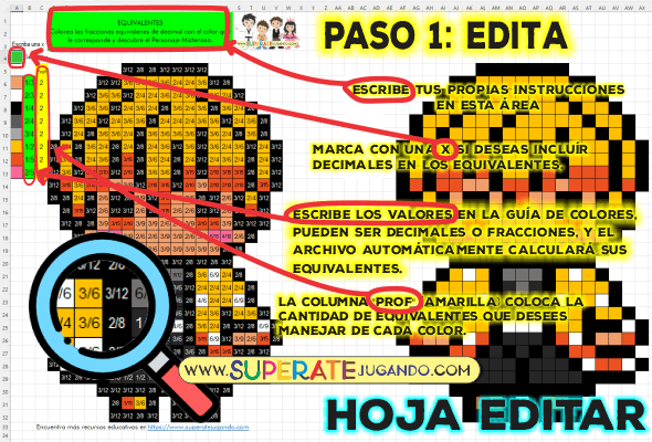 Pixel Demon Slayer  Fracciones y Decimales Zenitsu editar