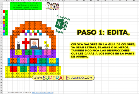Pixel Día de Muertos 1 - Numeros y Letras - Altar de Muertos - editar