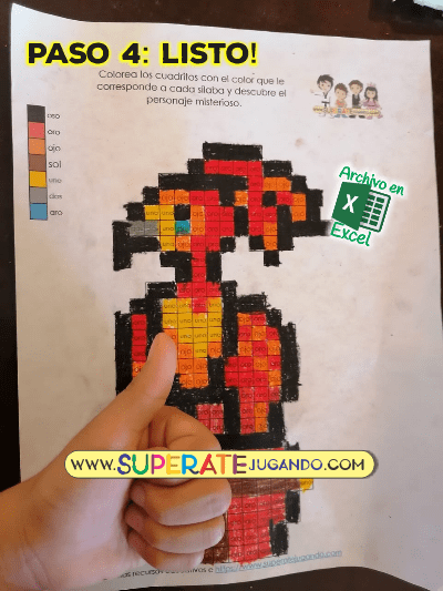 Pixel Harry Potter Letras y Numeros Fenix listo