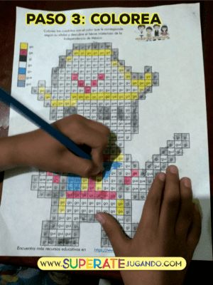 Pixel Héroes de la Independencia de México 1 - Numeros y Letras - Ignacio Allende - colorear