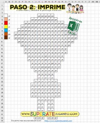 Pixel Héroes de la Independencia de México 1 - Numeros y Letras - Ignacio Allende - imprimir