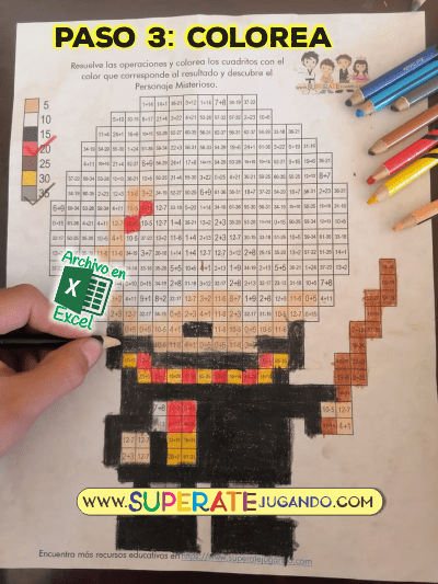 Harry Potter Sumas y Restas Harry colorear