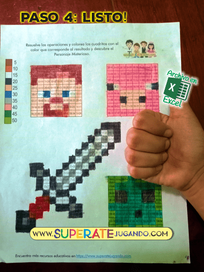 Pixel Minecraft Sumas y Restas
