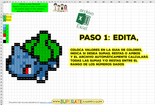 Pixel Pokemon 1 Sumas y Restas Bulbasor editar