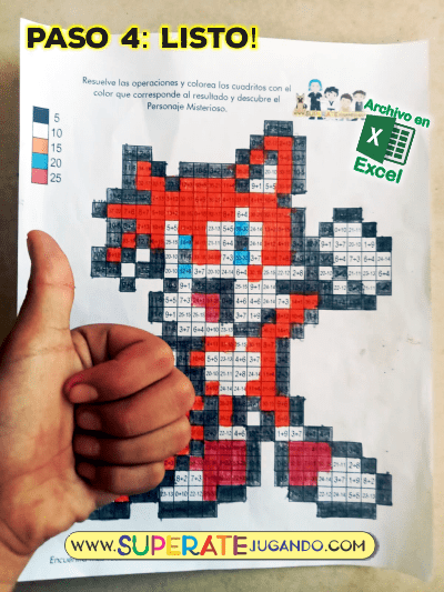 Pixel Sonic Sumas y Restas Tails listo
