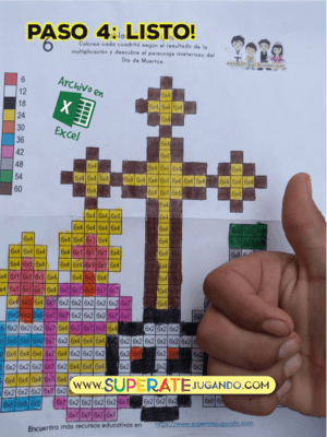 Pixel Día de Muertos 1 - Tablas de Multiplicar - Ofrendas listo