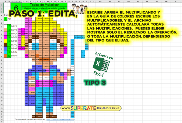 Pixel Toy Story 1 - Tablas de Multiplicar - Betty - editar