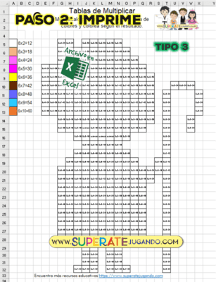 Pixel Toy Story 1 - Tablas de Multiplicar - Betty - imprimir