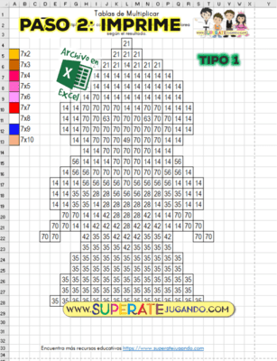 Pixel Princesas 2 - Tablas de Multiplicar - Aurora - imprimir