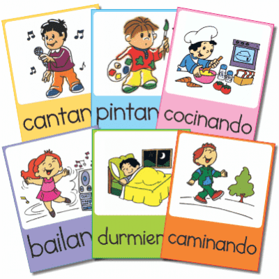 Flashcards-Verbos-Gerundio-Español