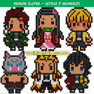 Pixel-Demon-Slayer-Letras-y-Numeros