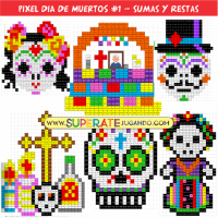 Pixel Día de Muertos - Sumas y Restas