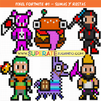 Pixel Fortnite 1 - Sumas y Restas