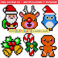Pixel Navidad 3 - Multiplicaciones y Divisiones