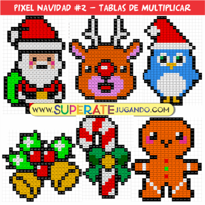 Pixel Navidad 2 - Tablas de Multiplicar