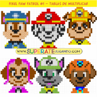 Pixel Paw Patrol 1 - Tablas de Multiplicar
