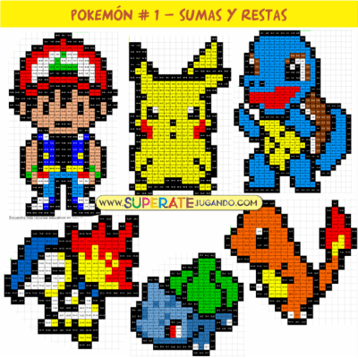 Pixel Pokemón 1 - Sumas y Restas