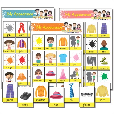 My Appearance Bingo in English to Print