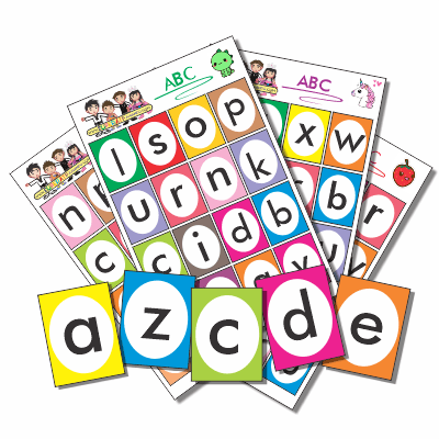 Loteria Abecedario en Inglés para Imprimir