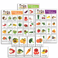 Loteria Frutas y Verduras en Español para Imprimir