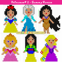 Pixel Princesas 2 - Disney - Sumas y Restas